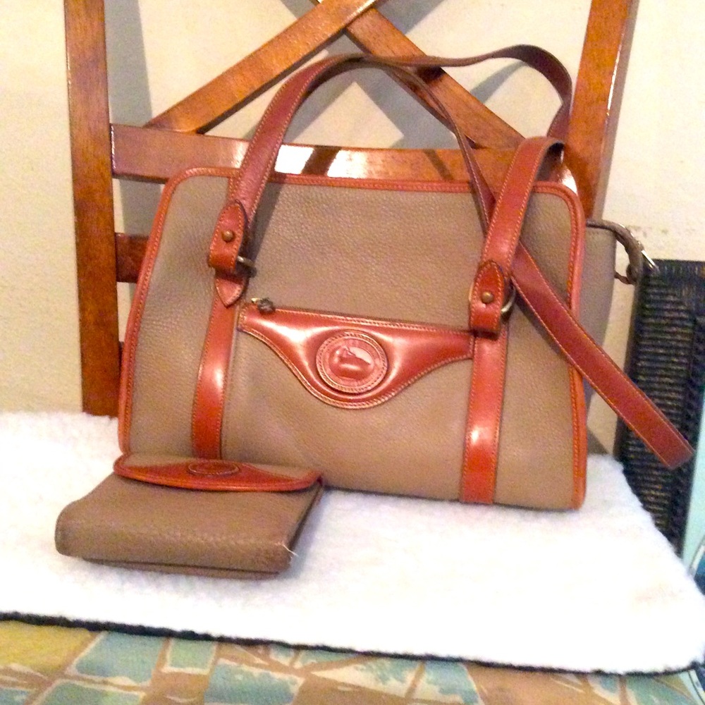 Dooney and Burke tote with matching wallet